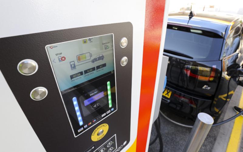 Apollo terminal embedded in an EV charging station